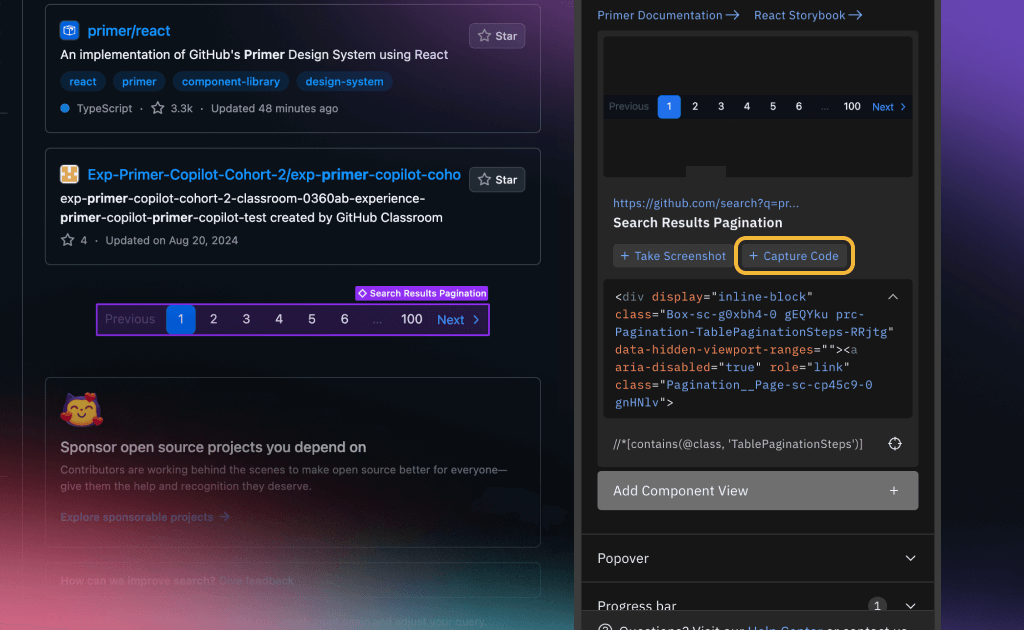 Code Capture Interface
